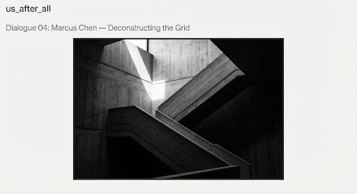 Diagonal stairwell inside St. Agnes